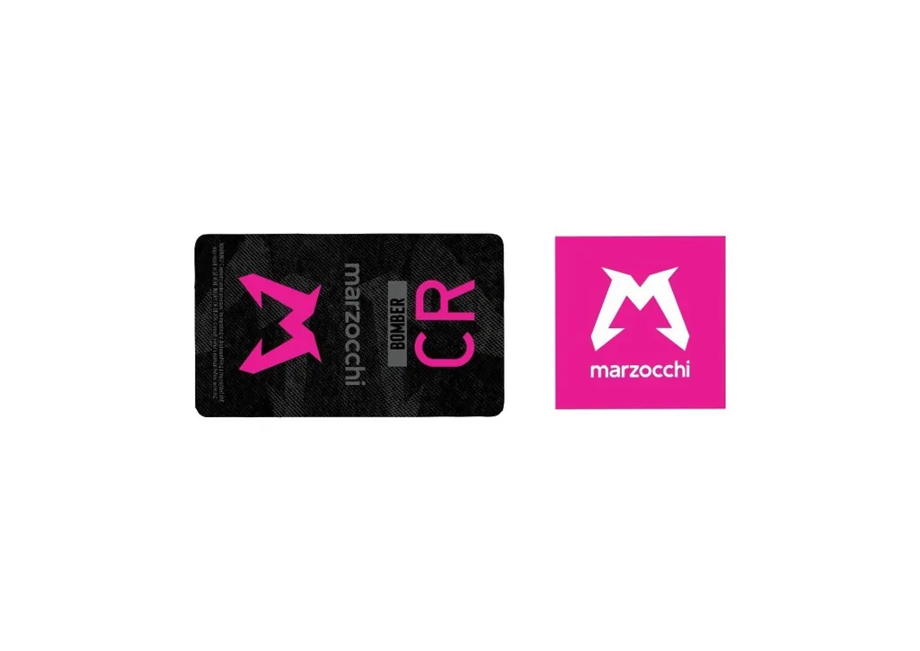 Marzocchi Bomber CR 2024 Rear Shock Suspension Sticker Decal Kit Adhesive Pink - 1