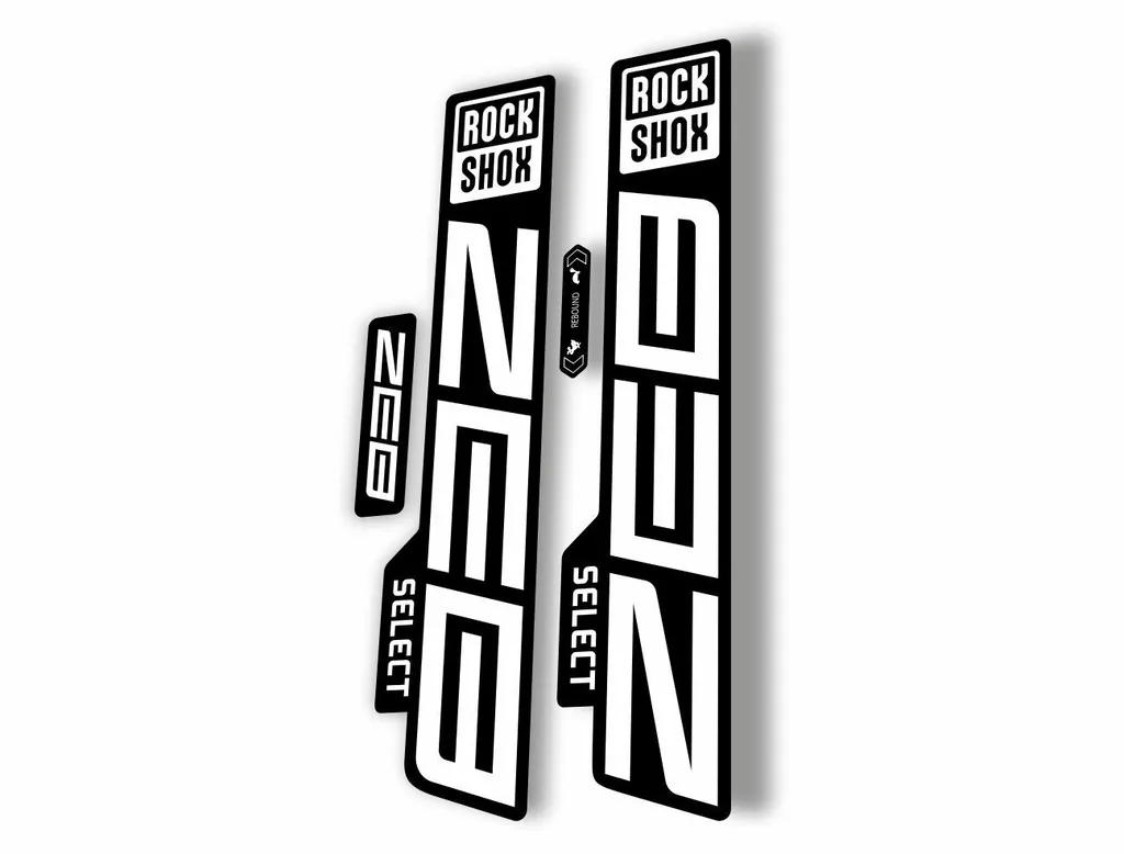 Rock Shox ZEB 2021 Select Mountain Bike Cycling Decal Sticker Adhesive White - 1