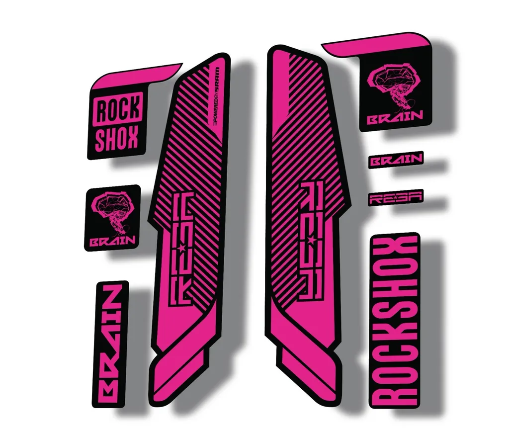 Rock Shox REBA 2014 Brain Fork Decal Mountain Bike Cycling Sticker Pink - 1