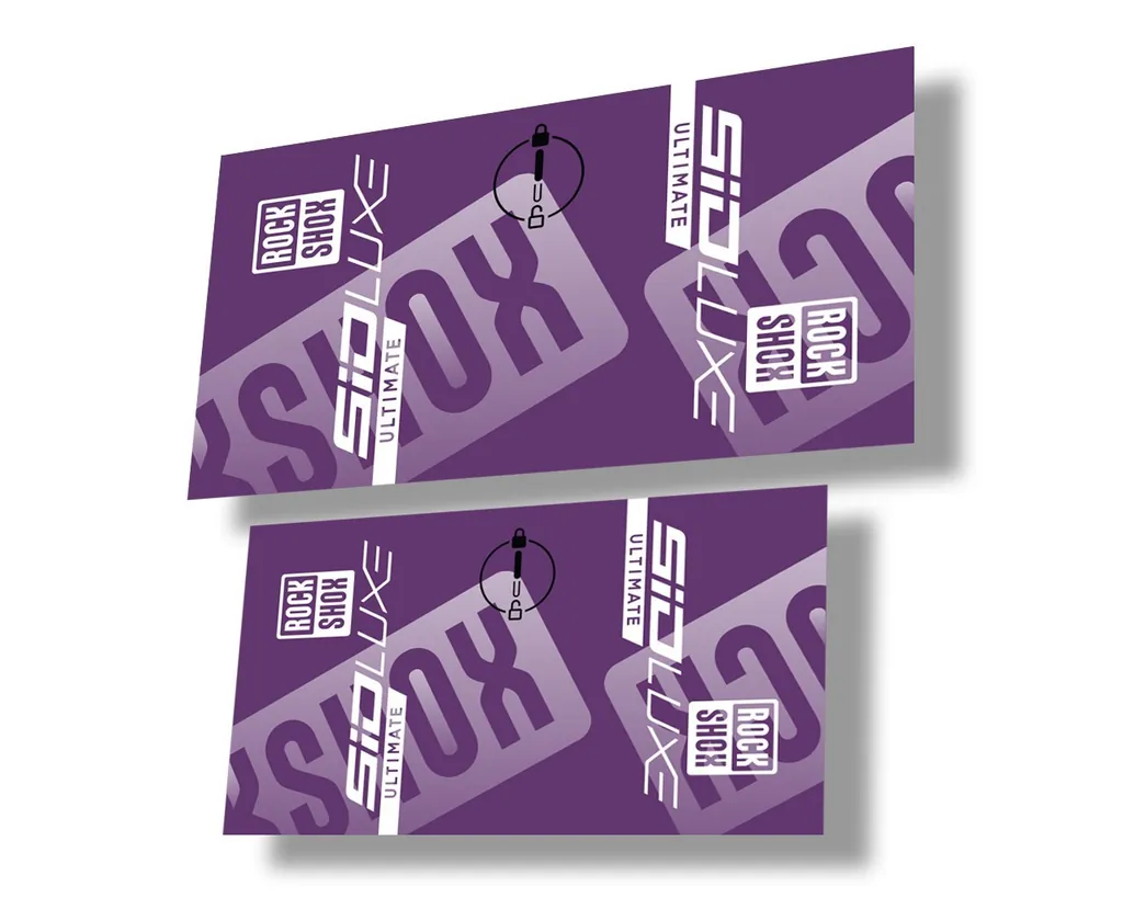 Rock Shox 2021 SID LUXE ULTIMATE Rear Shock Decal Sticker Purple - 1