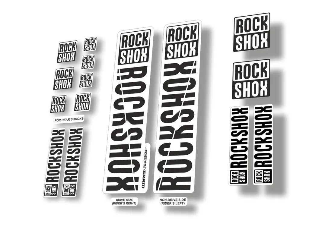 Rock Shox 2018 Decal Set For 30 32 RS1 Mountain Bike Cycling Sticker Black - 1