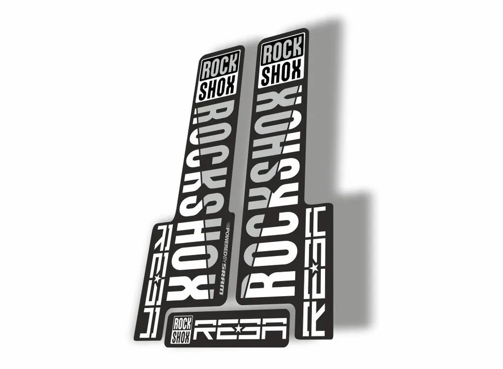 Rock Shox REBA 2018 Fork Decal Mountain Bike Cycling Sticker Adhesive White - 1