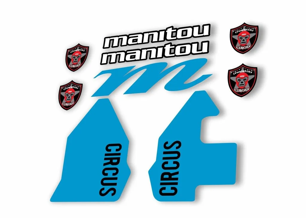 Manitou CIRCUS 2018 Fork Suspension Decal Kit Sticker Blue - 1