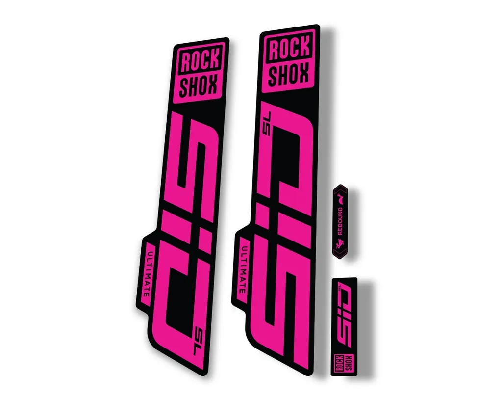 Rock Shox SID SL Ultimate 2021 Mountain Bike Cycling Decal Sticker Pink - 1