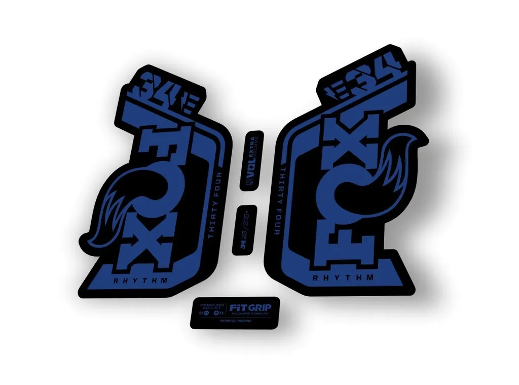 Fox 34 Rhythm E Bike 2024 Fork Suspension Factory Decal Sticker Dark Blue - 1