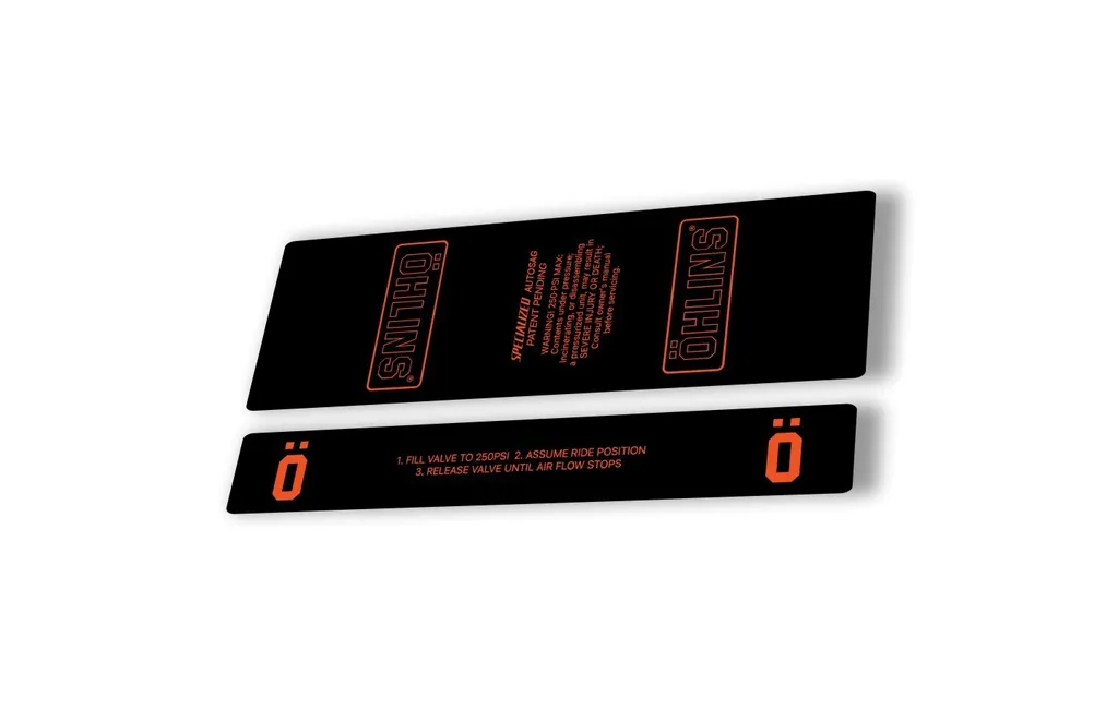 Ohlins STX22 Rear Shock Decal Mountain Bike Cycling Sticker Adhesive Orange - 1