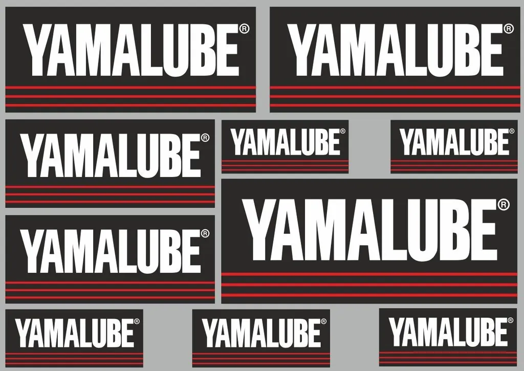 YAMALUBE Decal Set Quality Sticker Vinyl Graphic Logo Adhesive Kit 10 Pcs - 1