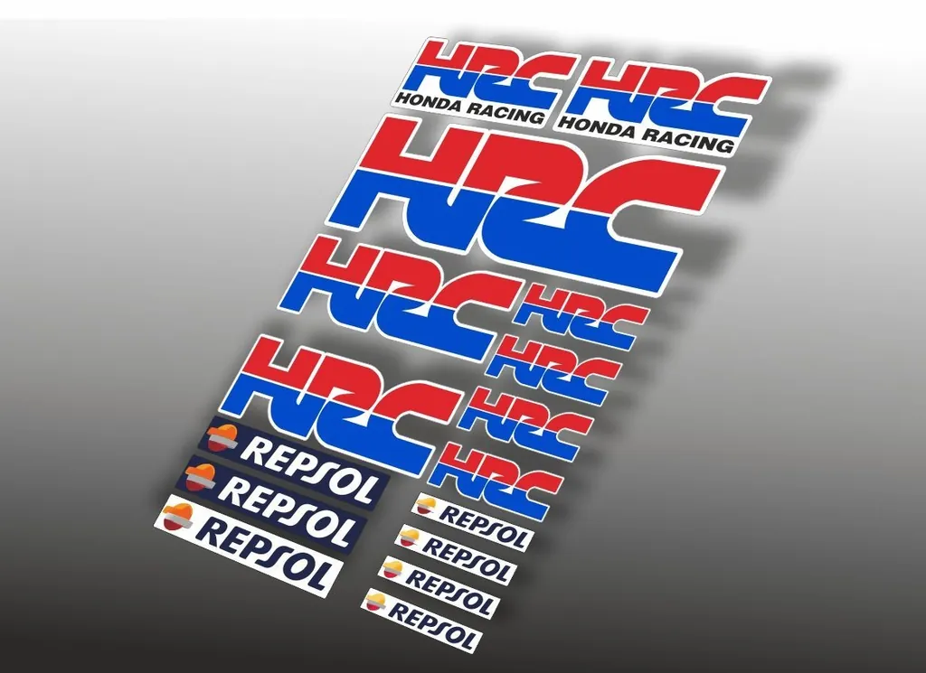 HRC Factory Decal Stickers Graphics Adhesive Set Vinyl 16 Pcs - 1