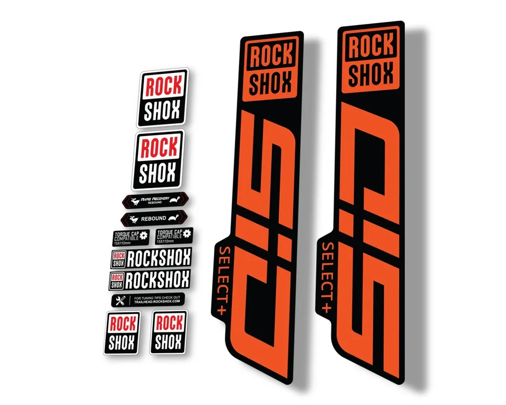 Rock Shox SID 2021 Select + (Plus) Mountain Bike Cycling Decal Sticker Orange - 1