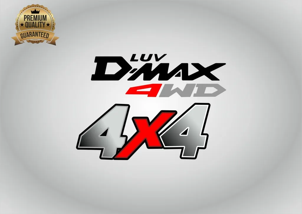 4x4 Off Road Decals Compatible with Chevrolet Luv D-Max 2008 2pcs - 1