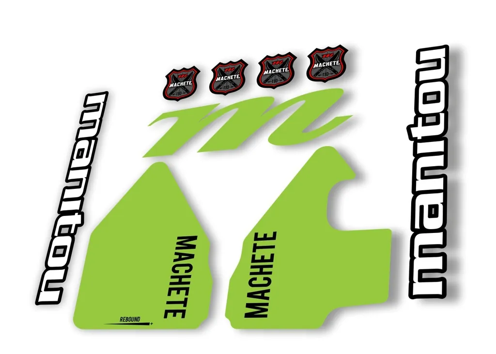 Manitou Machhete 110 Comp 2020 Fork Suspension Decal Kit Sticker Set Green - 1