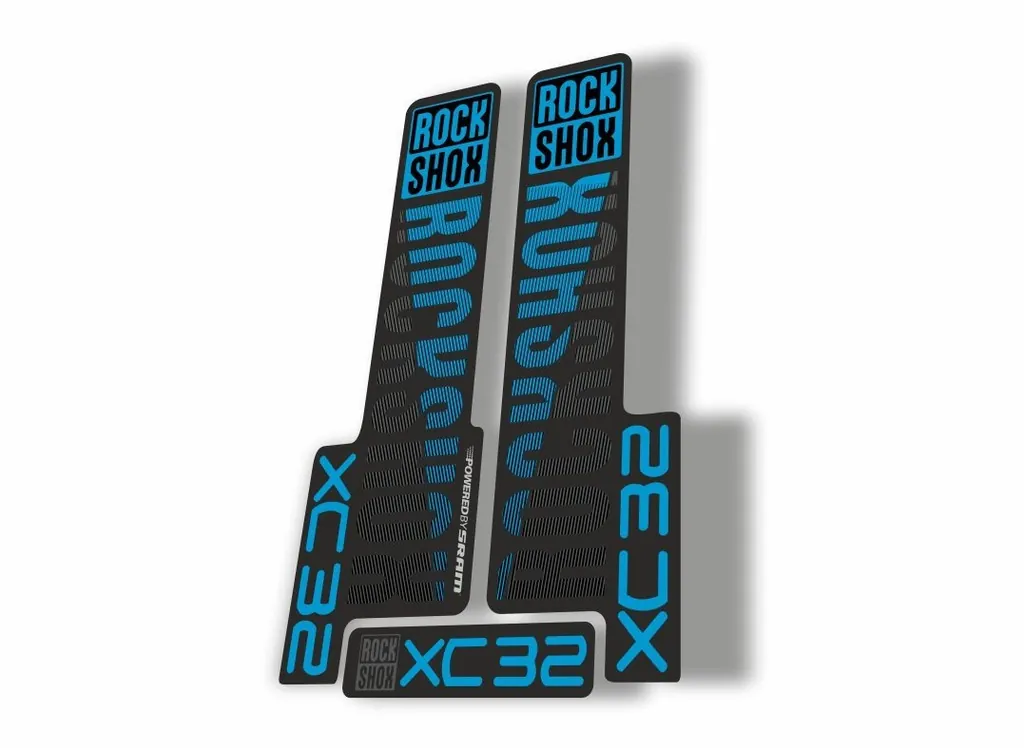 Rock Shox XC32 2018 Fork Decal Mountain Bike Cycling Sticker Adhesive Blue Gray - 1