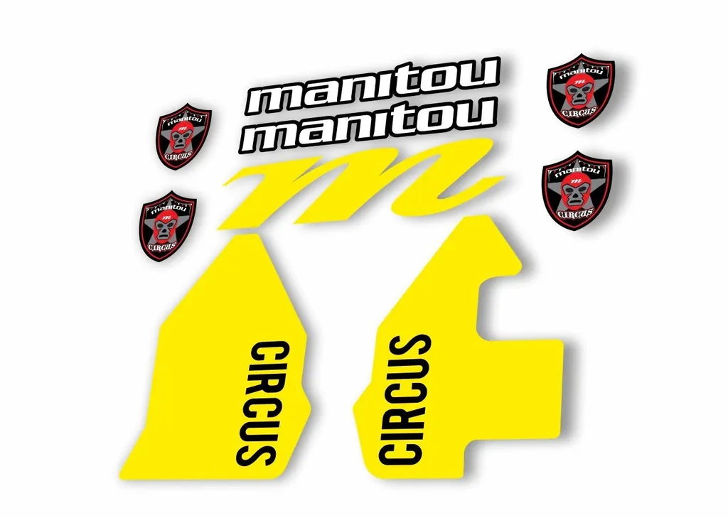 Manitou CIRCUS 2018 Fork Suspension Decal Kit Sticker Yellow - 1
