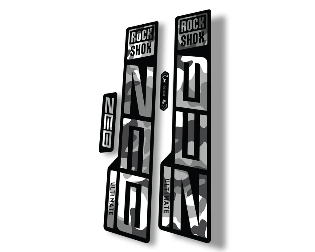 Rock Shox ZEB 2021 ULTIMATE Mountain Bike Cycling Decal Sticker White Camo - 1