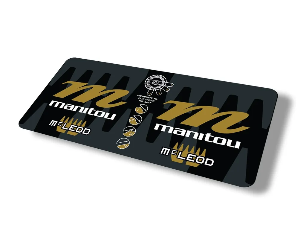 Manitou Mcleod 2015 Rear Shock Suspension Factory Sticker Decal Gold - 1