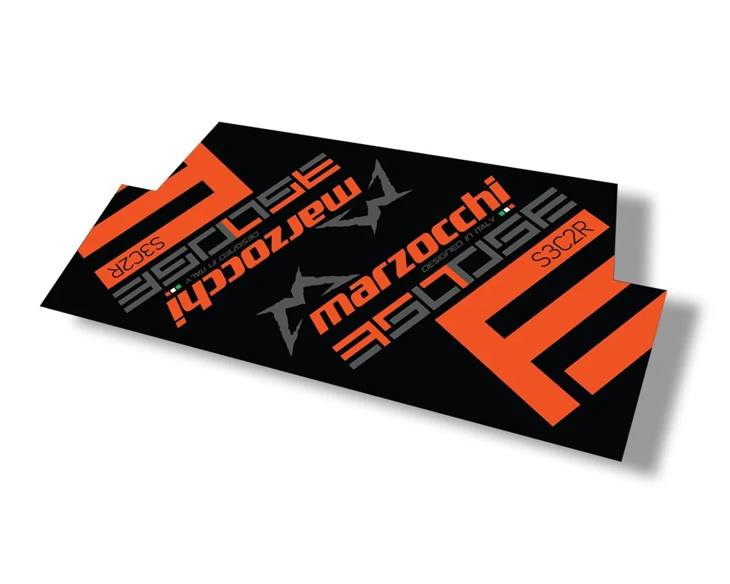 Marzocchi 350 S3C2R 2018 Rear Shock Sticker Decal Kit Adhesive Orange - 1