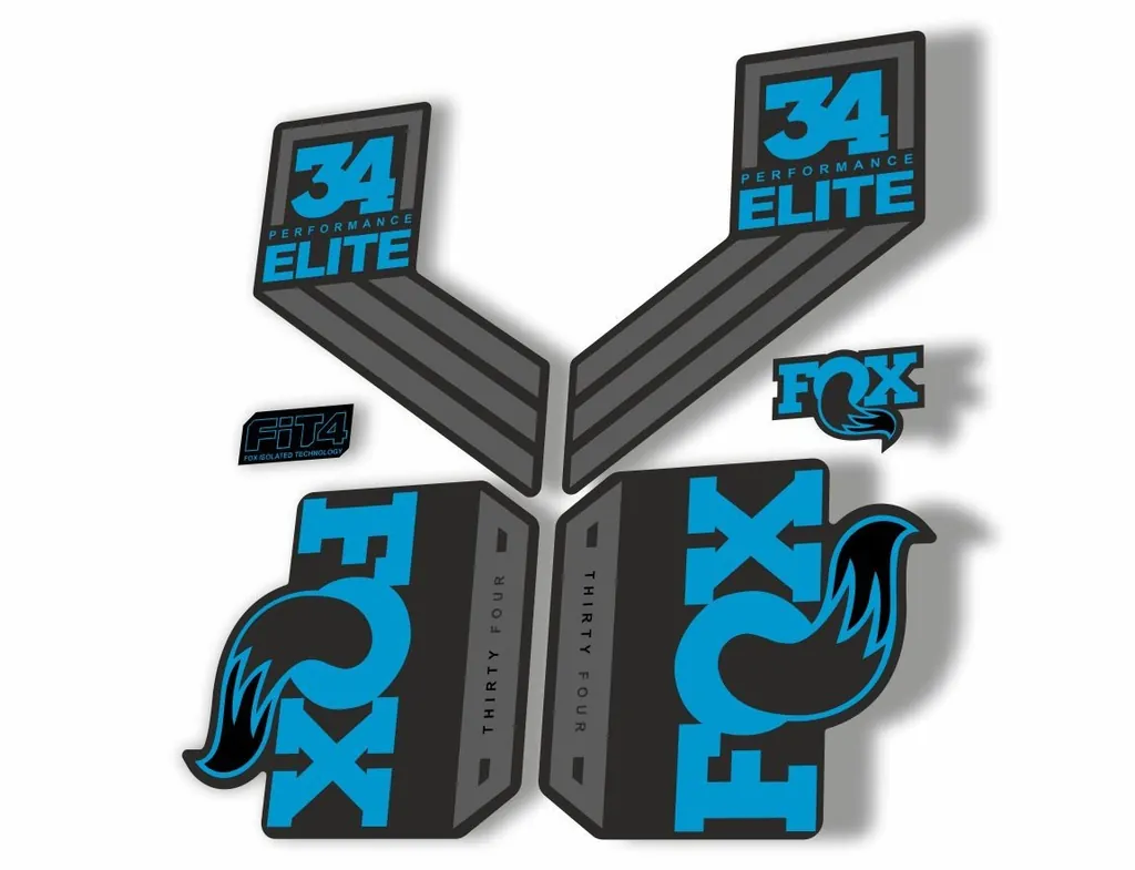 FOX 34 Elite Performance 2017-18 Fork Suspension Factory Decal Sticker Blue 1 - 1