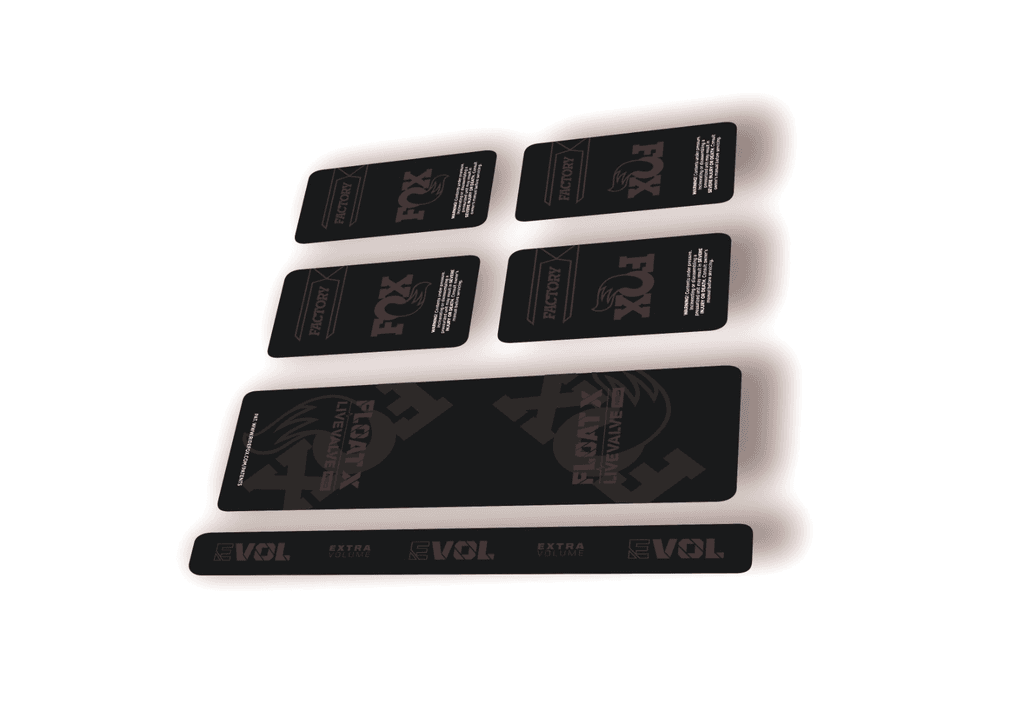 FOX Float X 2025 Factory Live Valve NEO Rear Shock Decal Sticker Adhesive Gray - 1
