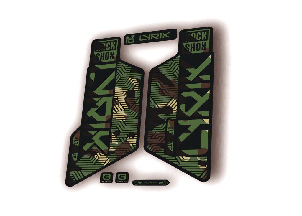 Rock Shox LYRIK ULTIMATE 2025 Flight Attendant Bike Cycling Decal Sticker Camo - 1