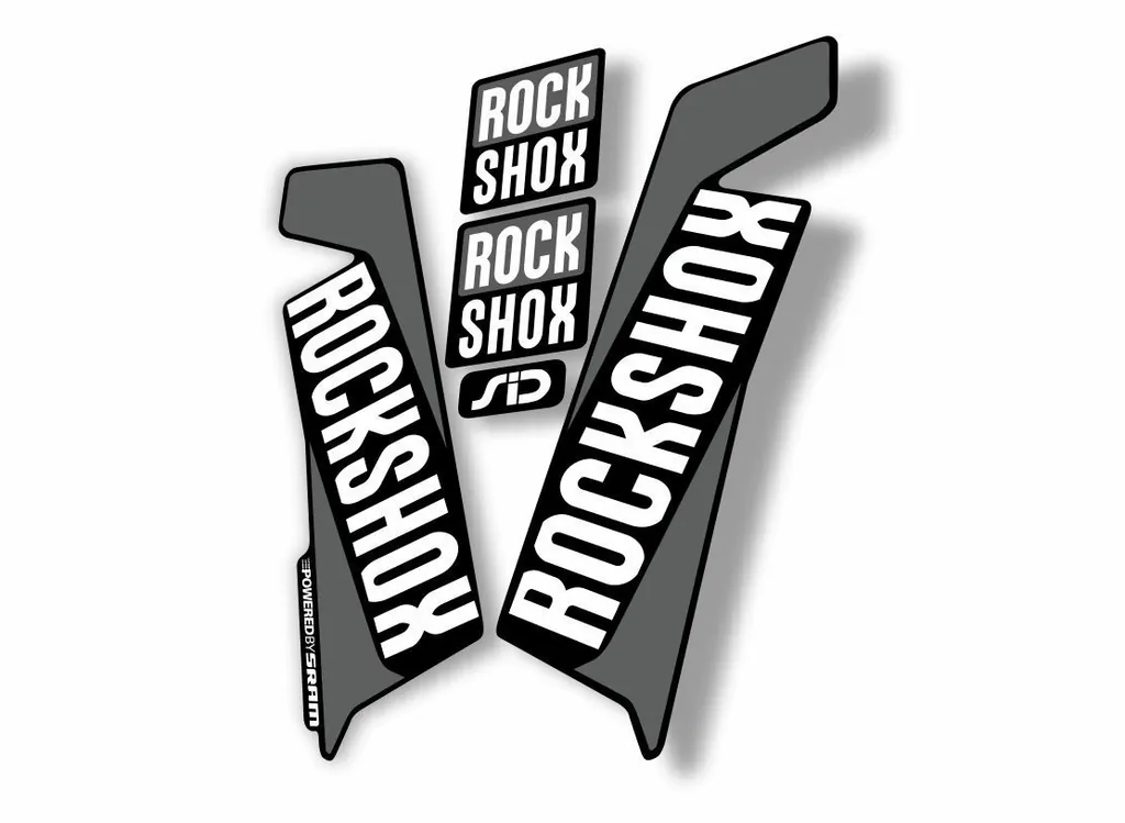 Rock Shox SID 2016-17 Mountain Bike Cycling Fork Decal Sticker Adhesive Gray - 1