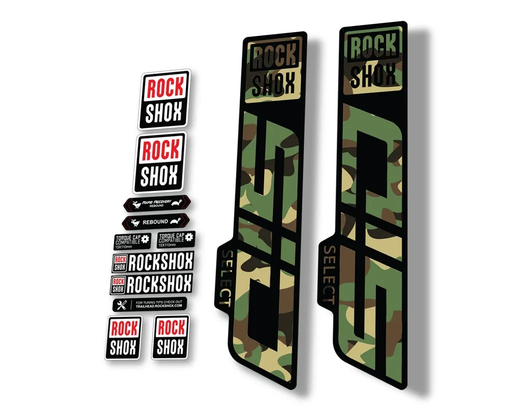 Rock Shox SID 2021 Select Mountain Bike Cycling Decal Sticker Camo - 1