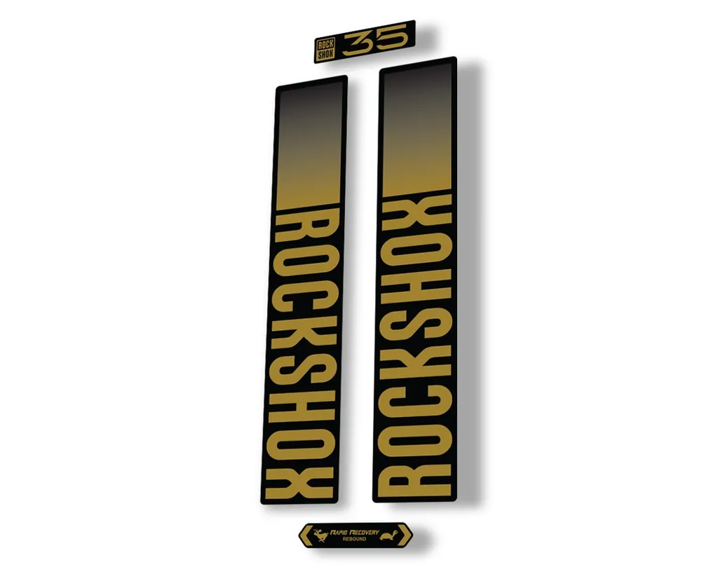 Rock Shox 35 2021 Fork Decal Mountain Bike Cycling Sticker Adhesive Gold - 1