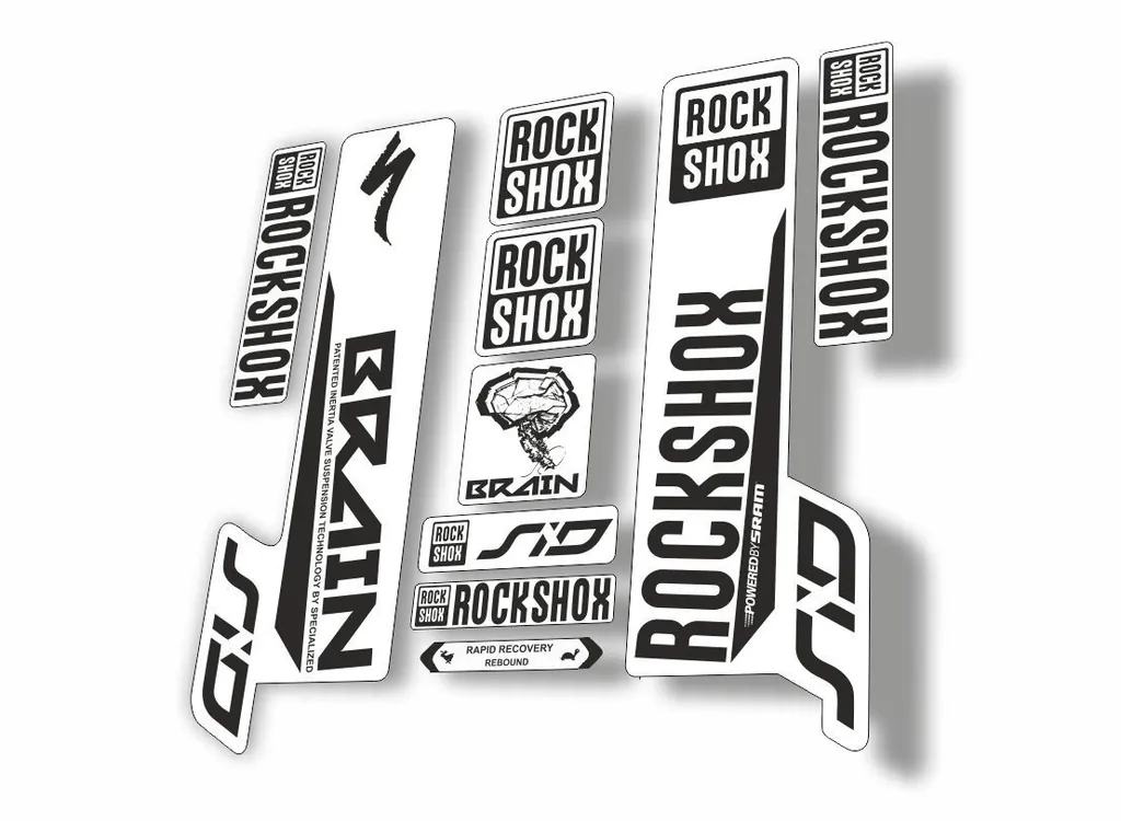 Rock Shox SID Brain 2018 Mountain Bike Cycling Decal Sticker Adhesive Black - 1