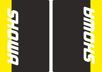 Showa Motocross Upper Fork Decal Stickers Graphic Set Adhesive Yellow - 1