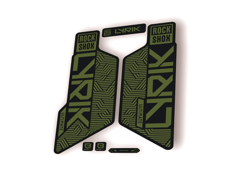 Rock Shox LYRIK ULTIMATE 2025 Flight Attendant Bike Cycling Decal Sticker Olive - 1