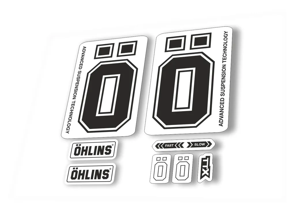 Ohlins DH38 2019 Fork Decal Mountain Bike Cycling Sticker Adhesive Black - 1