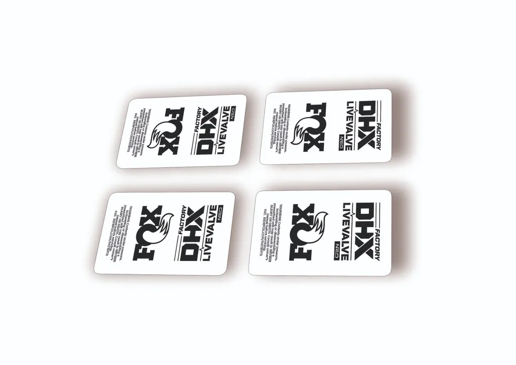 FOX DHX 2025 Factory Live Valve NEO Rear Shock Decal Sticker Kit Adhesive Black - 1