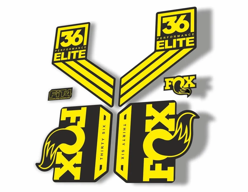 FOX 36 Elite Performance 2017-18 Fork Suspension Factory Decal Sticker Yellow - 1