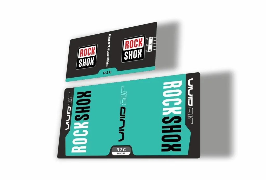 Rock Shox Vivid Air R2C 2015 Rear Shock MTB Decal Sticker Adhesive Dolphin - 1