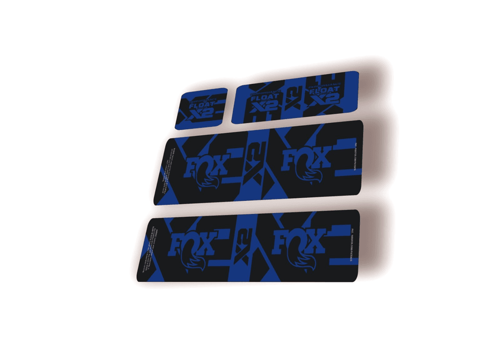 FOX Float X2 Performance 2026 Rear Shock Decal Sticker Kit Adhesive D. Blue - 1