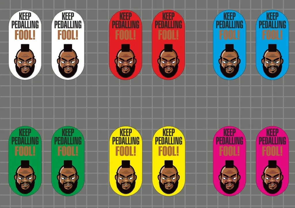 Keep Pedalling Fool Motivational Cycling Bicycle Decal Sticker Adhesive Set #2 - 1