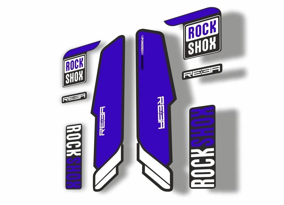 Rock Shox REBA 2015-17 Fork Decal Mountain Bike Cycling Sticker Adhesive Blue #1 - 1