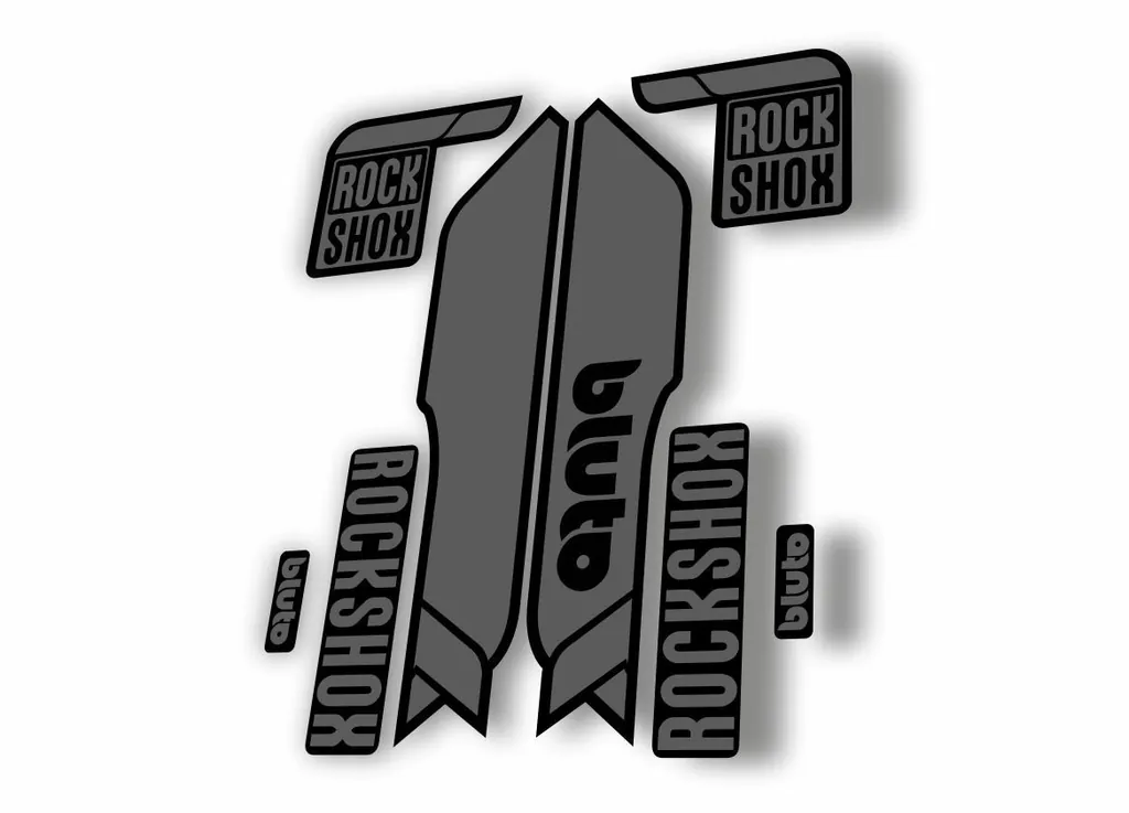 Rock Shox BLUTO 2016-17 Mountain Bike Cycling Fork Decal Sticker Gray - 1