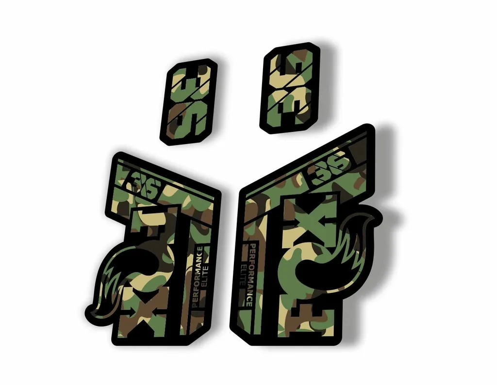 FOX 36 Performance Elite 2021 Forks Suspension Factory Decal Sticker Camo - 1