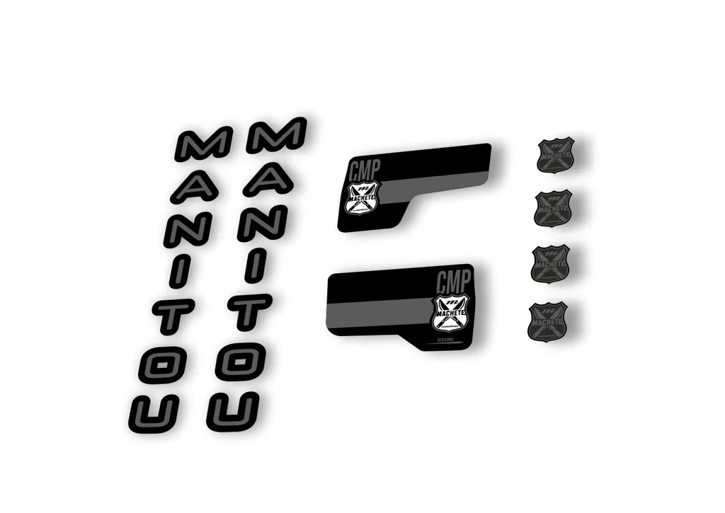 Manitou Machette Comp 2020 Fork Suspension Decal Kit Sticker Set Gray - 1