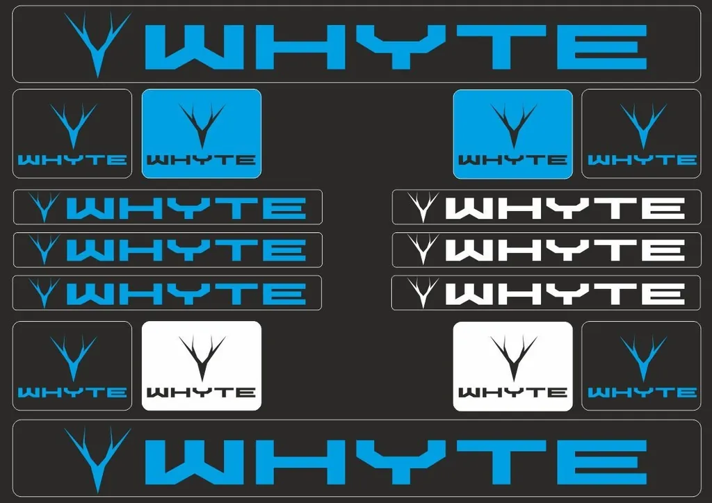 Vinyl Bike Stickers – Compatible with WHYTE Bikes – Blue - 1