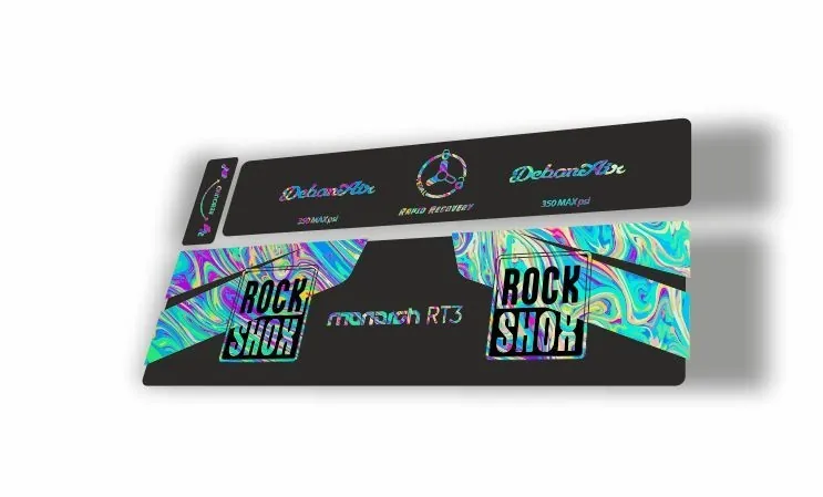 Rock Shox 2016 MONARCH RT3 Rear Shock MTB Decal Sticker Adhesive Oil Slick1 - 1