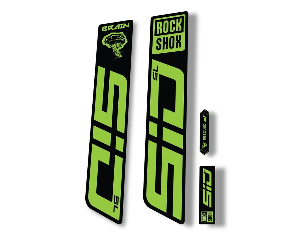 Rock Shox SID SL Brain 2021 Mountain Bike Cycling Decal Sticker Adhesive Green - 1