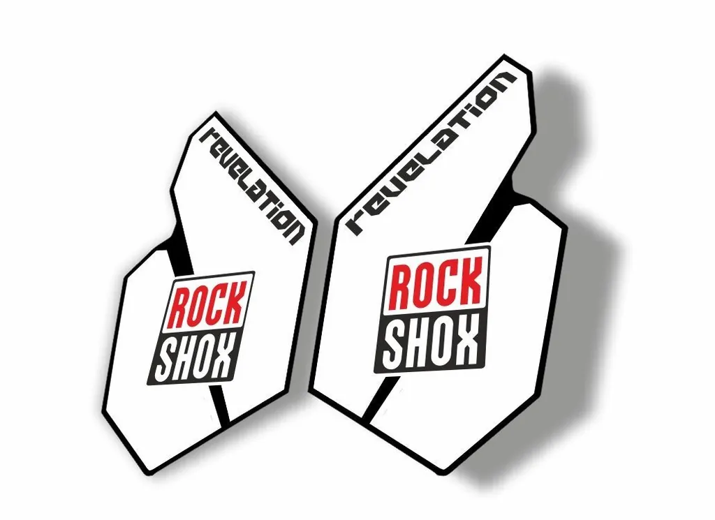 Rock Shox REVELATION 2012 Mountain Bike Cycling Decal Sticker Adhesive White - 1