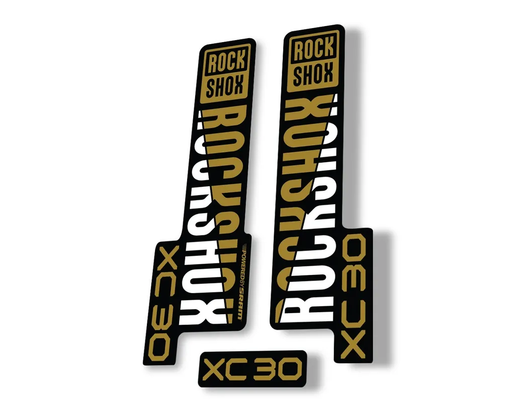 Rock Shox XC 30 2020 Fork Decal Mountain Bike Cycling Sticker Adhesive Gold - 1
