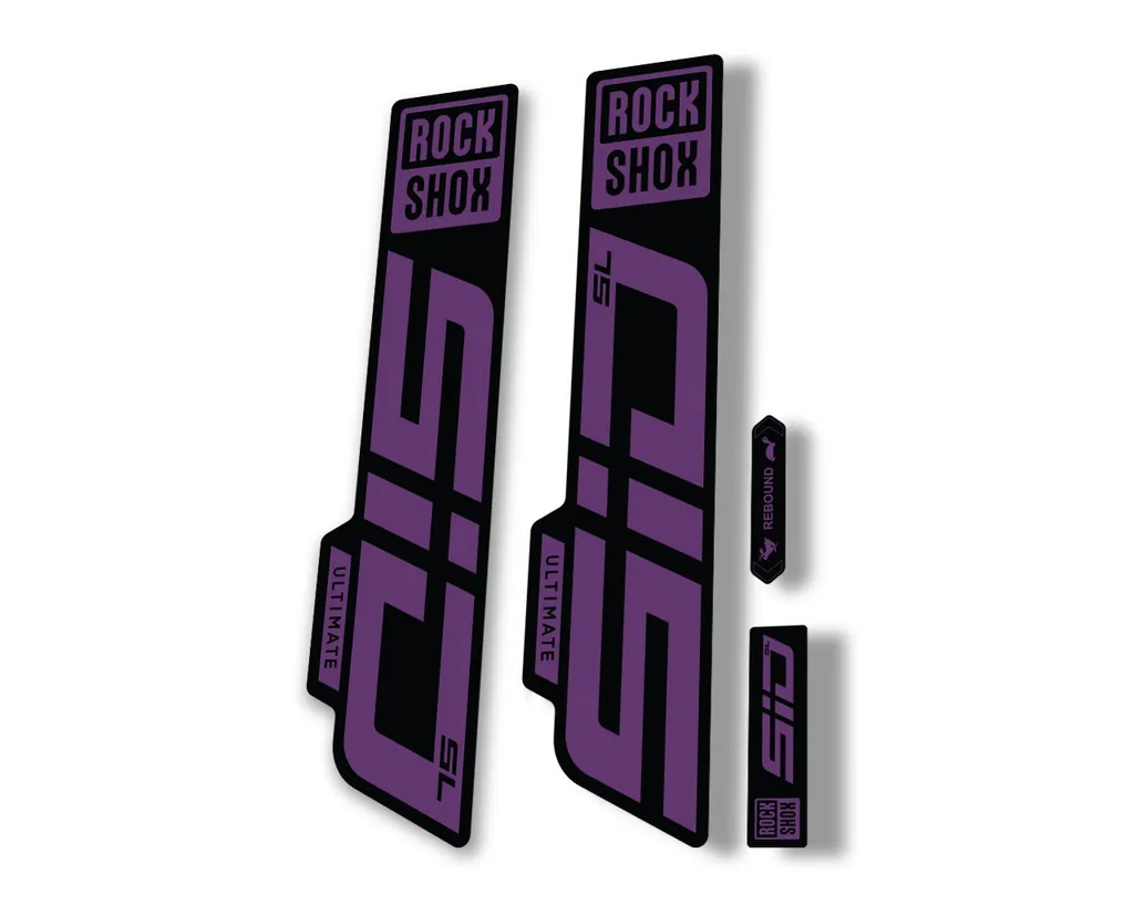 Rock Shox SID SL Ultimate 2021 Mountain Bike Cycling Decal Sticker Purple - 1