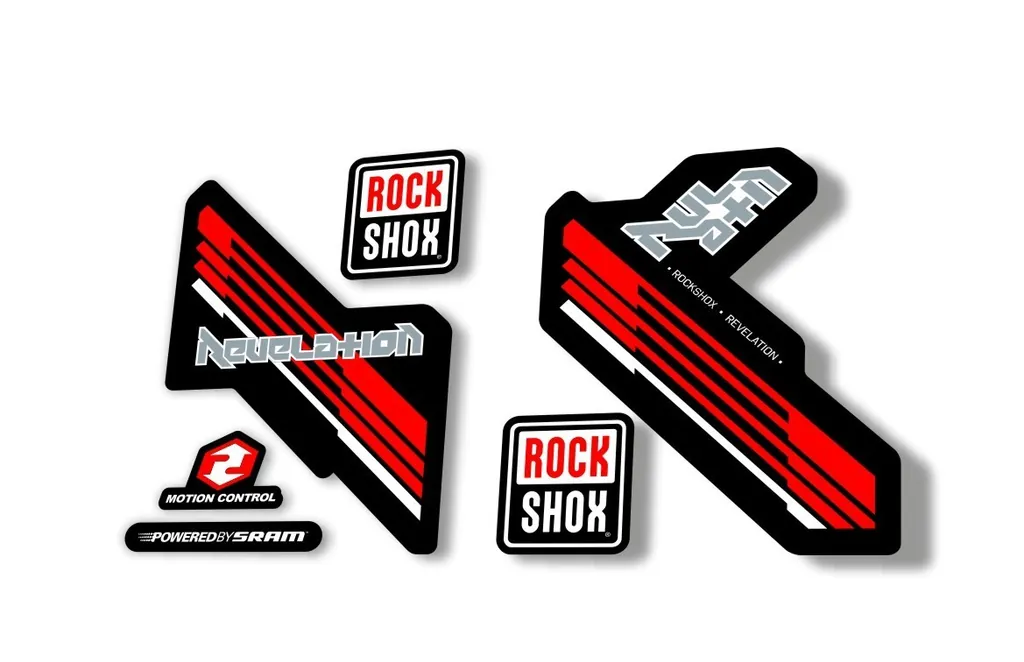 Rock Shox Revelation 2009 Mountain Bike Cycling Decal Kit Sticker Adhesive Black - 1