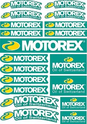 Motorex Decals Sheet Sponsor Graphics Stickers Set Logo Adhesive 19 Pcs - 1