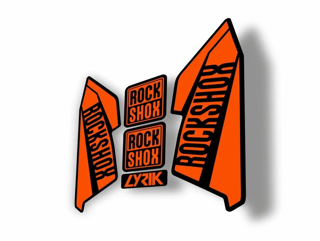 Rock Shox Lyrik 2016 Fork Decal Bike Cycling Sticker Orange - 1