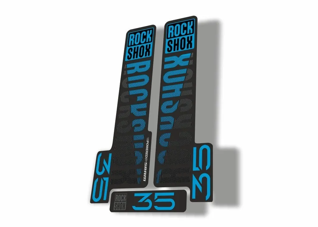 Rock Shox 35 2018 Fork Decal Mountain Bike Cycling Sticker Adhesive Blue Black - 1