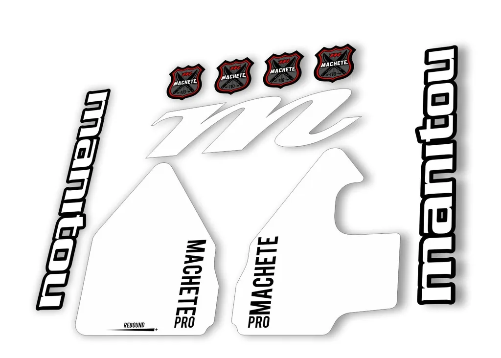 Manitou Machette 110 Pro 2020 Fork Suspension Decal Kit Sticker White - 1
